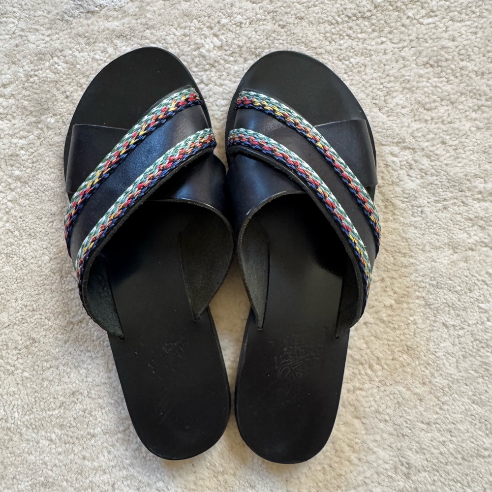 Ancient Greek black sandal
